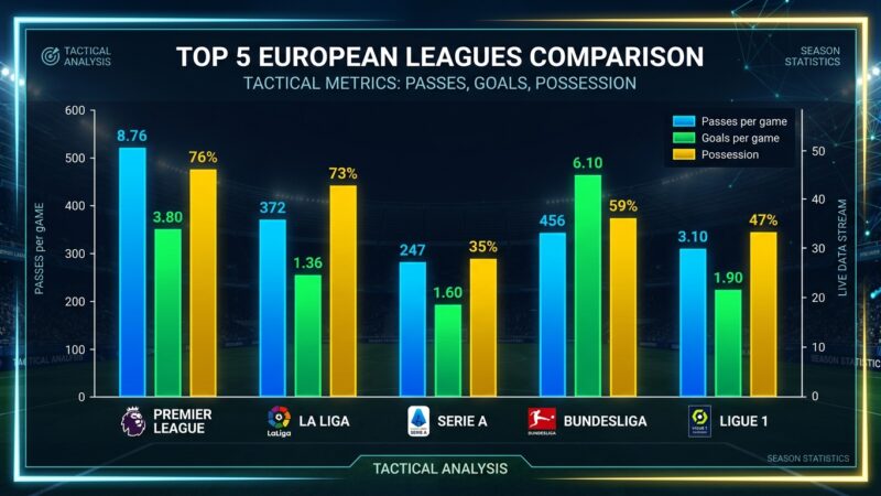 Comparing the Playing Styles of Europe’s Top Leagues | Tactical Guide