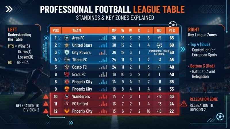 Premier League Table Explained: Points, Tie-Breakers, Europe and Relegation