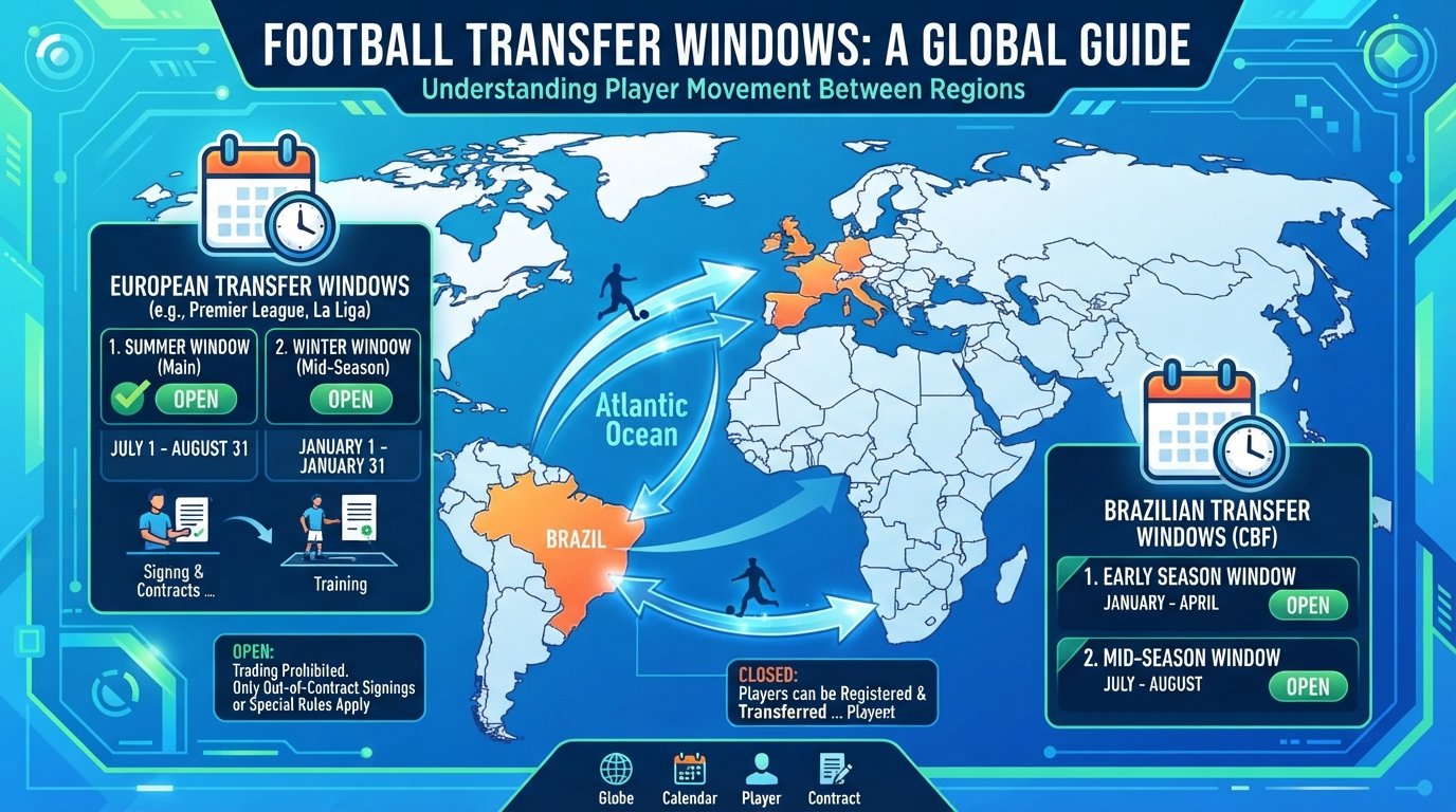 How Football Transfer Windows Work in Europe and Brazil